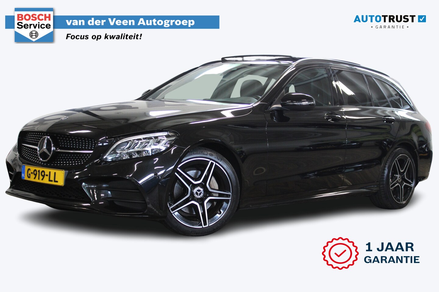 Mercedes-Benz C-klasse Estate - 180 Business Solution AMG | Incl. 12 maanden garantie | Automaat | AMG | Vol leder sportst - AutoWereld.nl