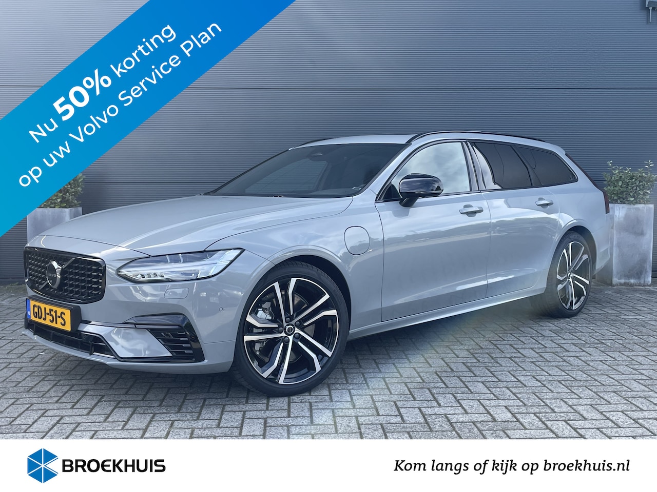 Volvo V90 - T6 AWD Ultimate Dark | Luchtvering | Full Led | Google | 20 inch | HUD | Panoramadak - AutoWereld.nl