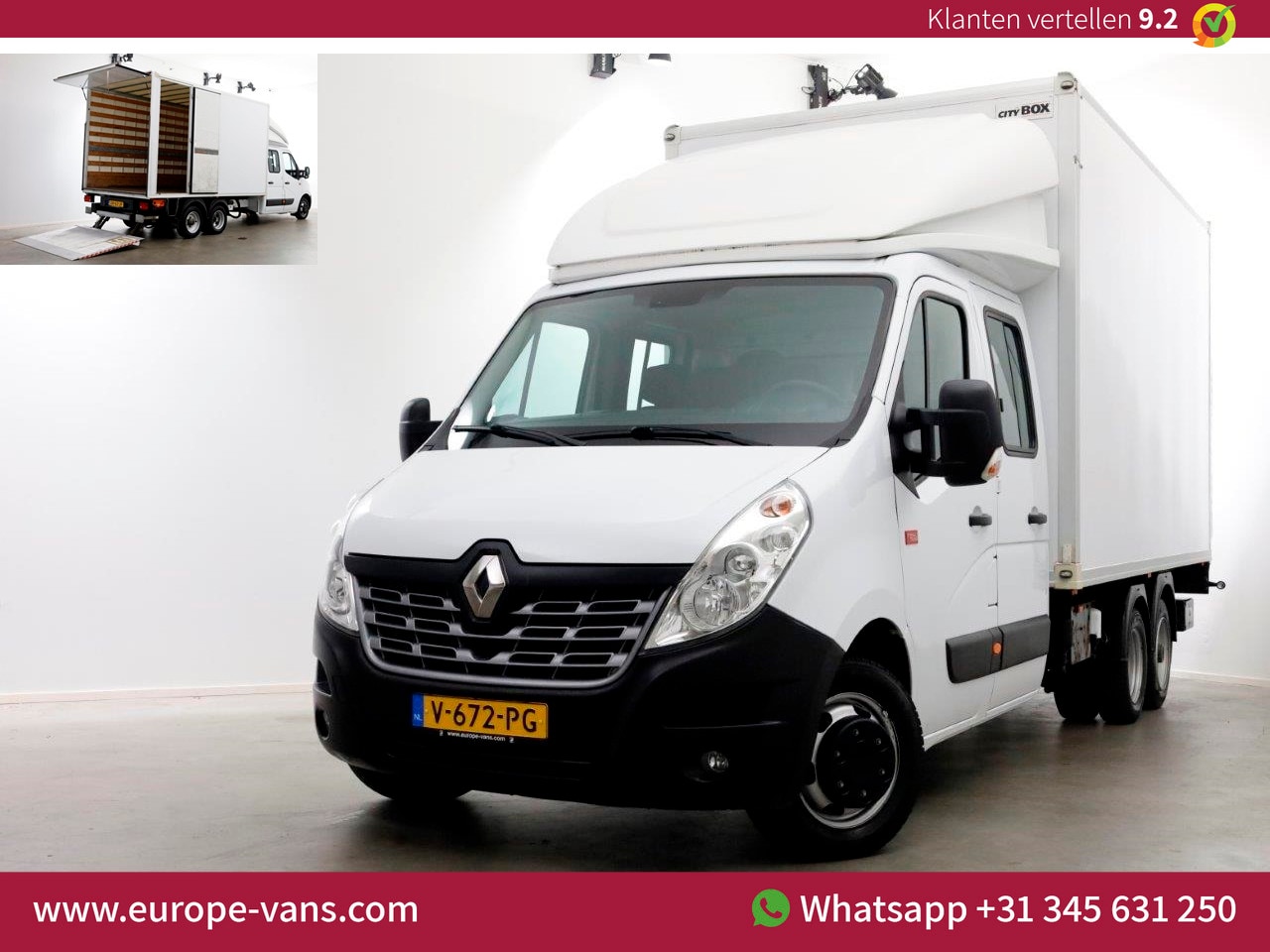 Renault Master Combi - T35 2.3 dCi 165pk D.C. Clixtar BE-Combi Bakwagen met laadklep 2180kg laadverm. 06-2018 - AutoWereld.nl