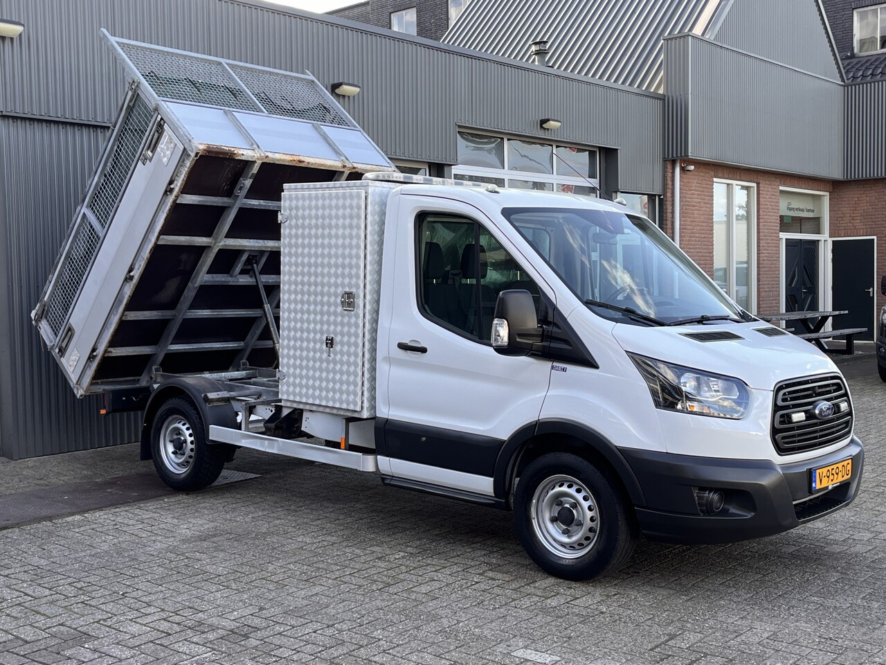 Ford Transit - 350 2.0 TDCI L2H1 Kipper Airco Trekhaak 2800kg Euro 6 Openlaadbak Pick-up Kieper Gereedsch - AutoWereld.nl