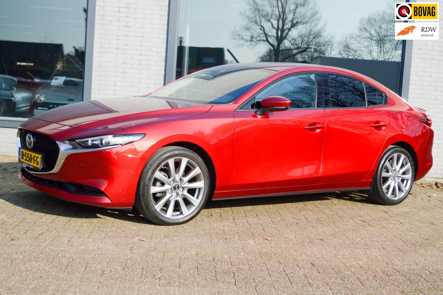 Mazda 3 Sport - 2.0 e-SkyActiv-G M Hybrid 150 Sportive Head Up|Adaptive cruise - AutoWereld.nl