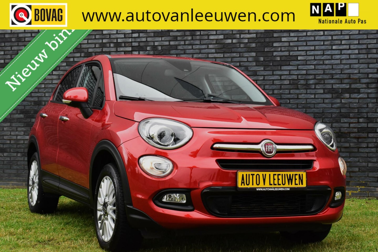 Fiat 500 X - 1.4 Turbo MultiAir Lounge AUTOMAAT/XENON/NAVI/STOELVW/ETC.! - AutoWereld.nl