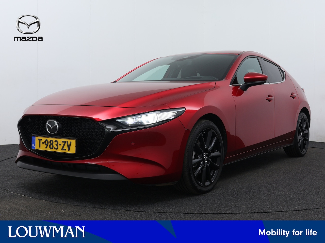 Mazda 3 - 2.0 e-SkyActiv-X 186 Luxury | Leder | Camera achter | Navigatie | Black Line velgen | - AutoWereld.nl