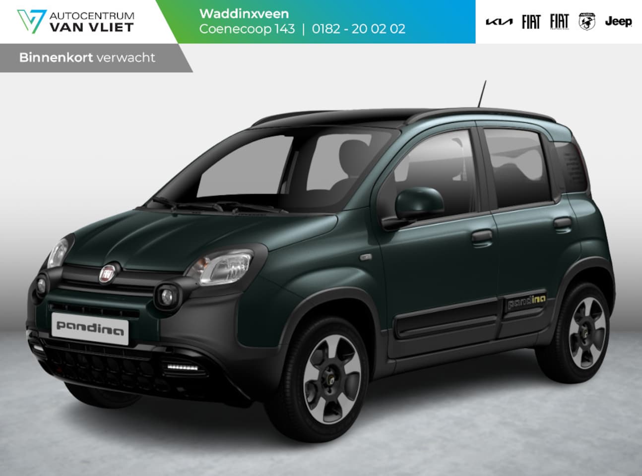 Fiat Panda - Hybrid Pandina | Airco | Cruise | Priv Glass | Dakrails | 15" | PDC | Apple Carply | Rosso - AutoWereld.nl