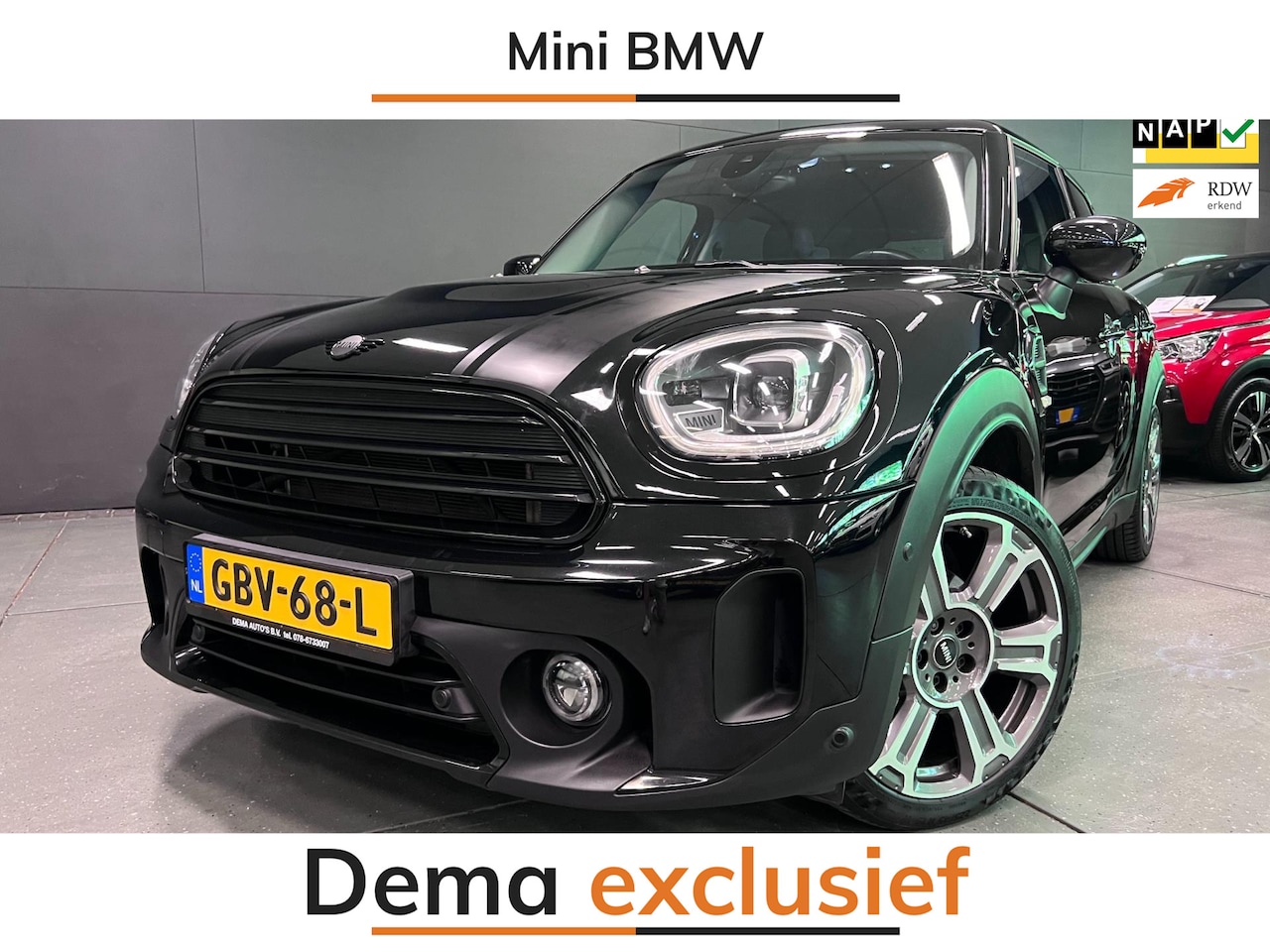 MINI Countryman - 1.5 One COOPER CHILI 19" BLACK-LINE NAVI/LEDER/DAB/CARPLAY/CRUISE/// - AutoWereld.nl