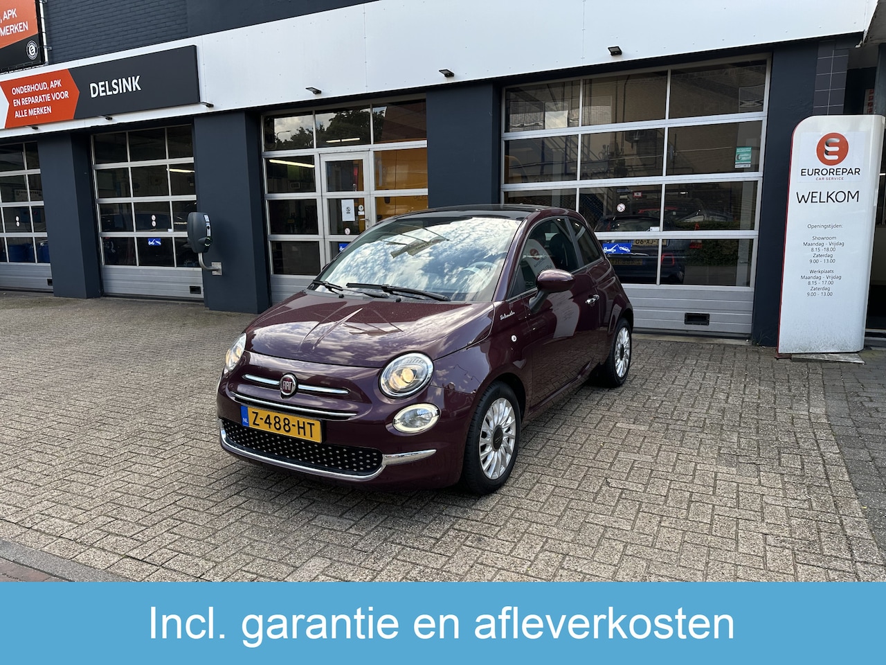 Fiat 500 - 1.0 Hybrid Sport All-in prijs Pano/Airco/Cruise/Bluetooth - AutoWereld.nl