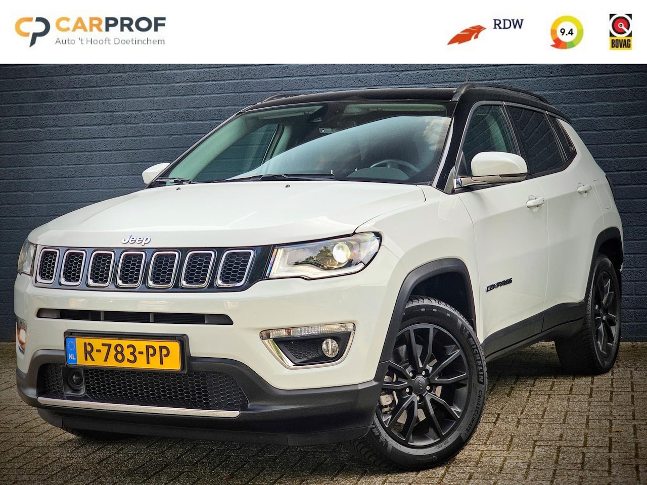 Jeep Compass - 4xe 190 Plug-in Hybrid Electric Limited / TREKHAAK / CAMERA / HALF LEDER - AutoWereld.nl