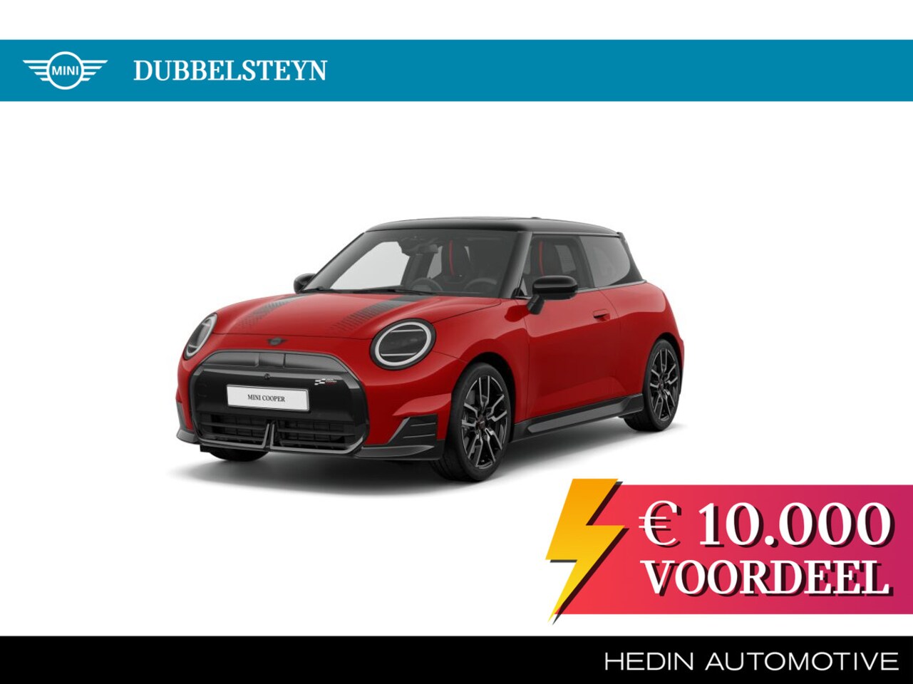 MINI John Cooper Works - Mini E Cooper 40.7 kWh Pakket XL | Sport Stripes zwart - AutoWereld.nl