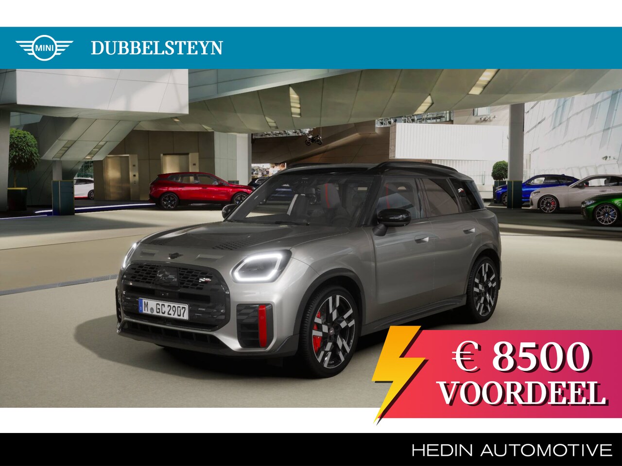 MINI Countryman - JCW ALL4 John Cooper Works XL Pakket 20"Inch, Head-up Display, Harman Kardon, Stoelverwarm - AutoWereld.nl