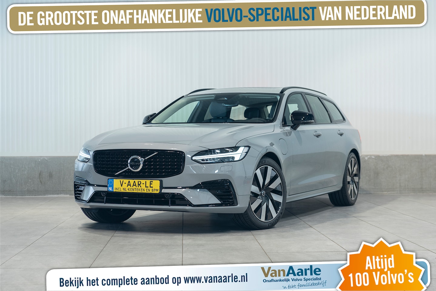 Volvo V90 - T6 Aut. Ultimate Dark Navigatie CruiseControl Panoramadak Leder 398pk - AutoWereld.nl