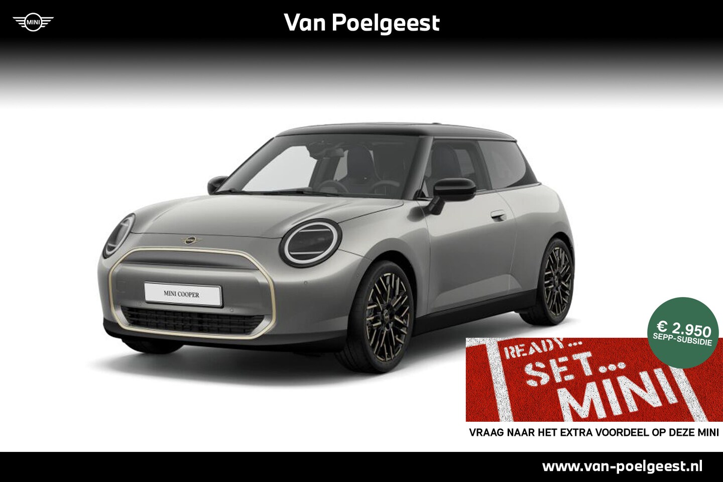 MINI Cooper - Cooper E Favoured 40.7 kWh |  Pakket M | Dak en spiegelkappen Jetblack - AutoWereld.nl