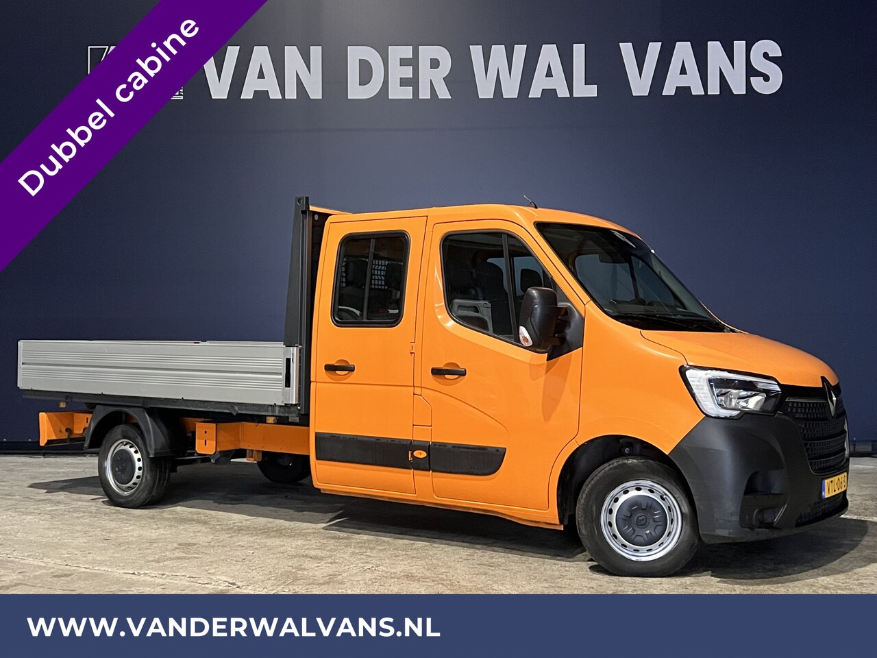 Renault Master - 2.3 dCi Pick up Open laadbak Dubbele cabine Euro6 Airco | 7 Zitplaatsen Trekhaak 2500KG, B - AutoWereld.nl