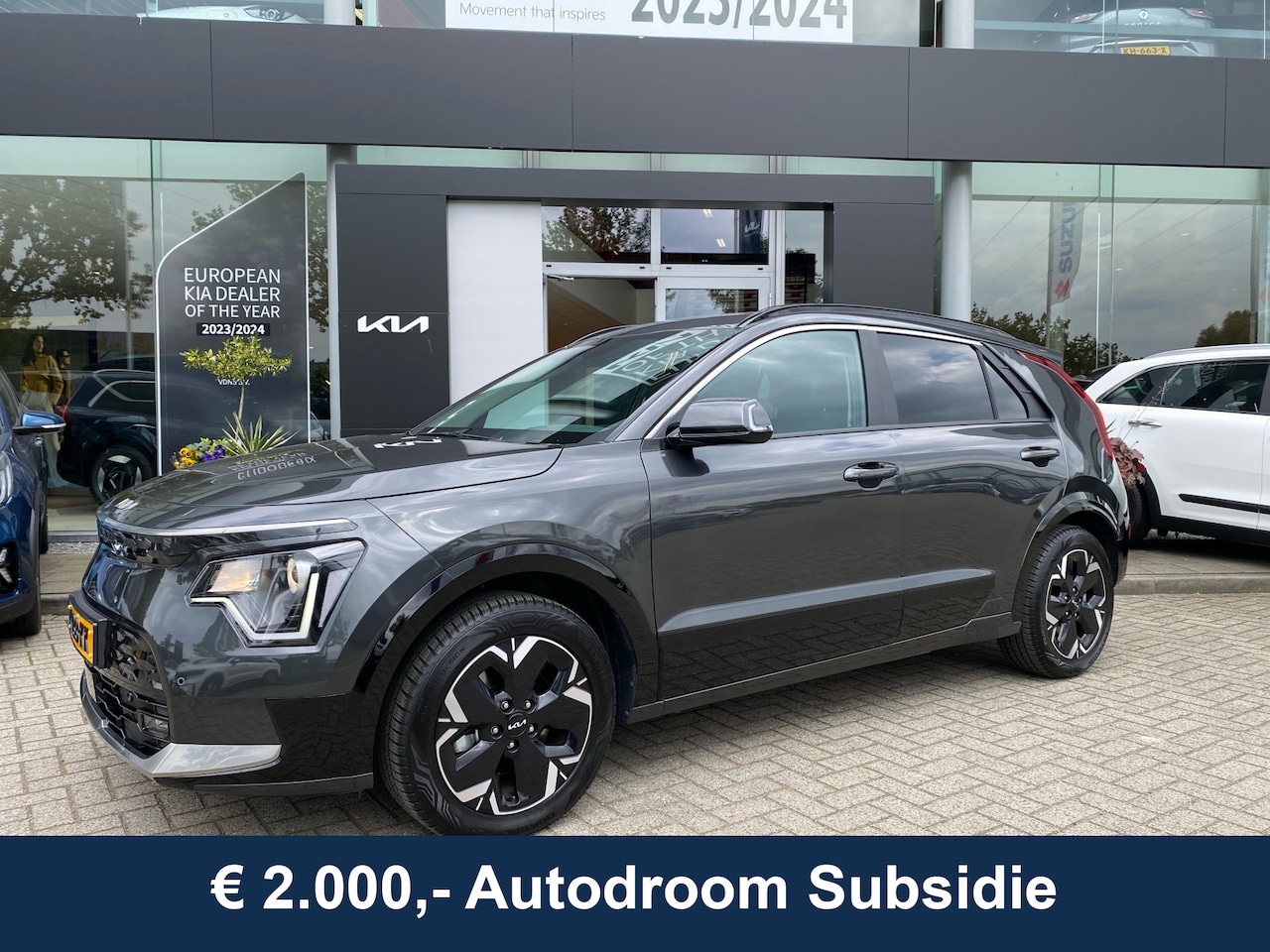 Kia Niro EV - Edition 64.8 kWh 17inch // stoel en stuur verw. // 10inch navi //  € 2000,= AUTODROOM SUBS - AutoWereld.nl