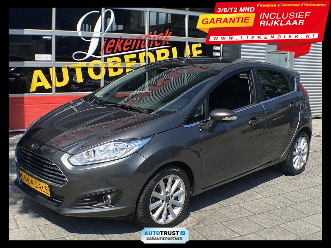 Ford Fiesta - 1.0 EcoBoost Titanium 5Drs - Navigatie I Airco I LED I PDC I Sport velgen I Dealer onderho - AutoWereld.nl