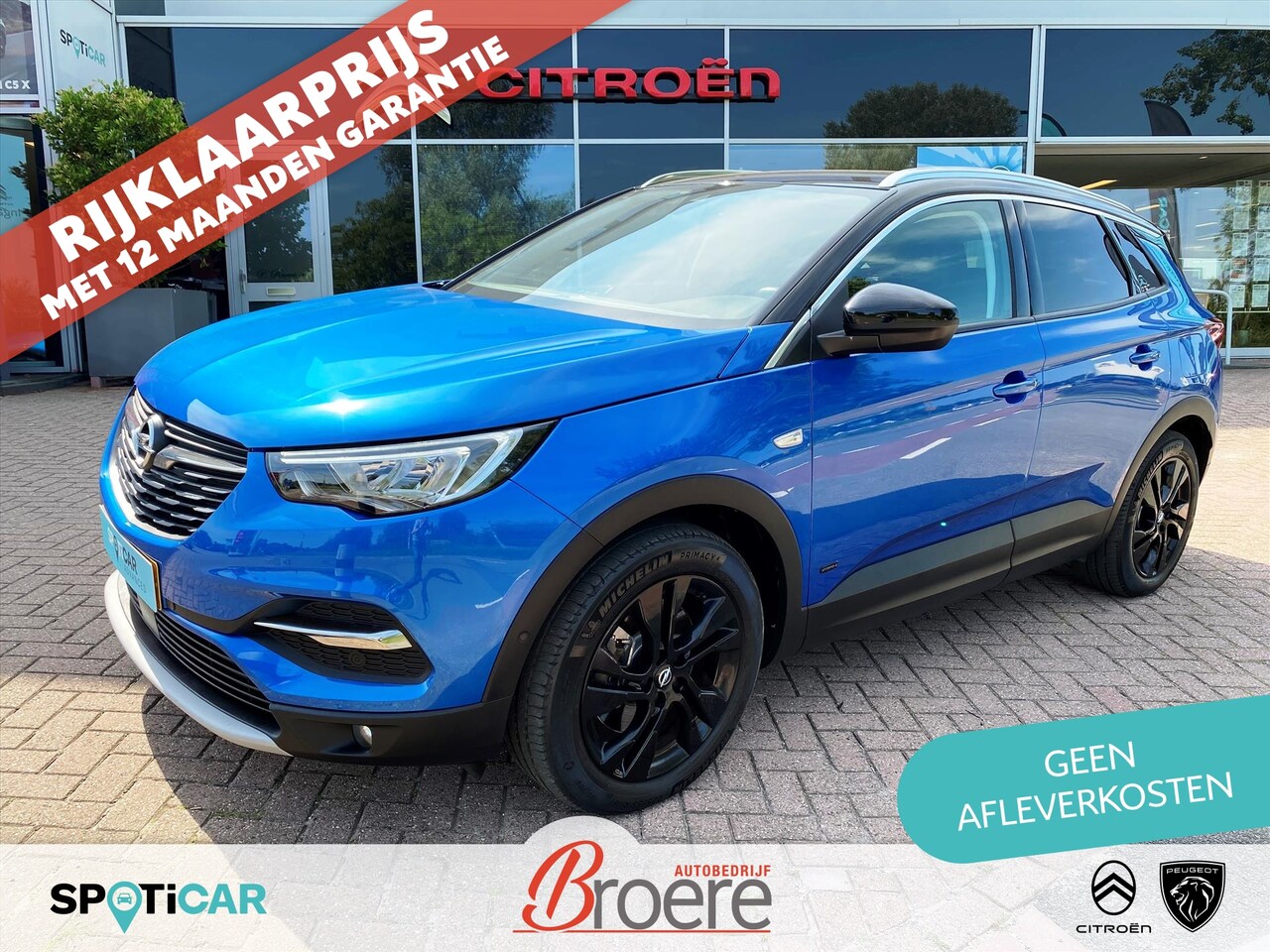 Opel Grandland X - 1.6 Turbo Hybrid4 300pk 4x4 Aut. Ultimate | camera, pdc v&a, dab, 18 inch velgen, two tone - AutoWereld.nl