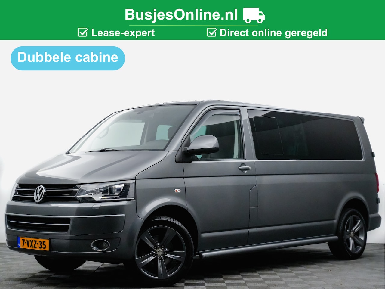 Volkswagen Transporter - 2.0 TDI 180pk ✅LEASE € 199,- pm L2H1 DC Highline Caravelle (leer,navi,camera,xenon,LED,sid - AutoWereld.nl