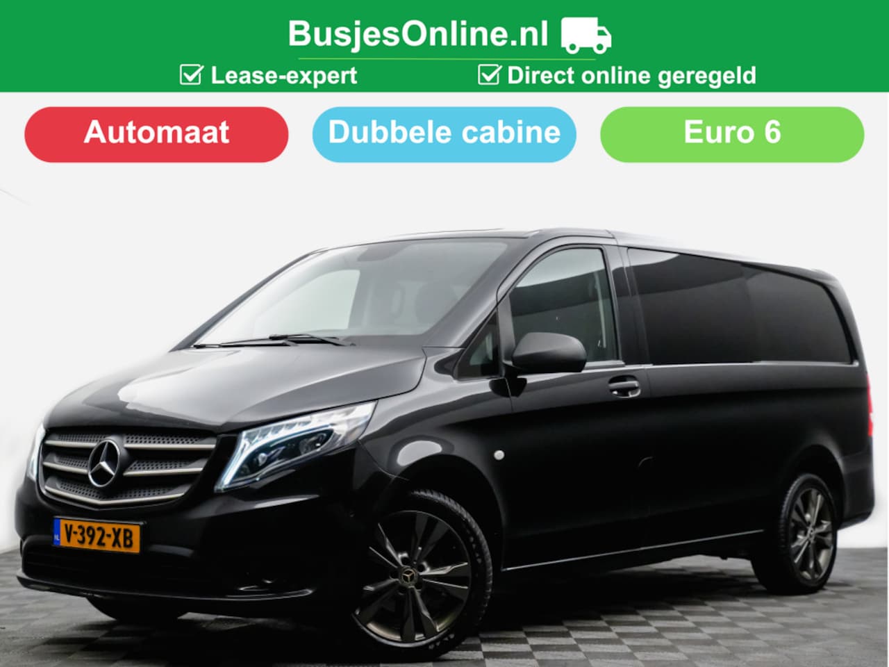 Mercedes-Benz Vito - 116 CDI 165pk Aut ✅LEASE € 399,- pm Lang DC AMG (leer,navi,clima,camera,pdc,cruise) - AutoWereld.nl