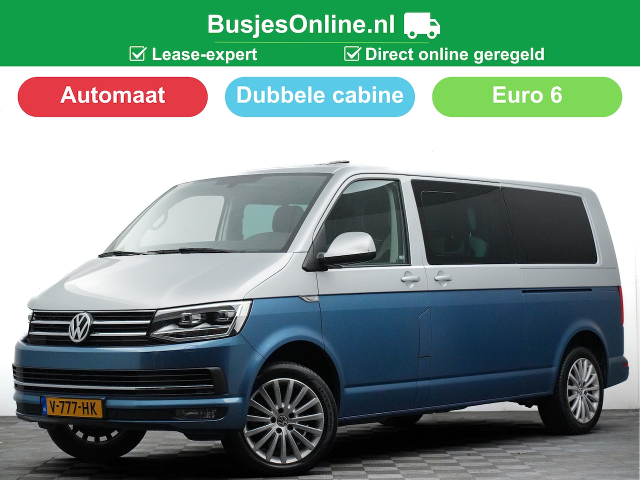 Volkswagen Transporter - 2.0 TDI 204pk DSG ✅LEASE € 599,- pm Caravelle 50th Edition(panodak,leer,matrix,360,carplay - AutoWereld.nl