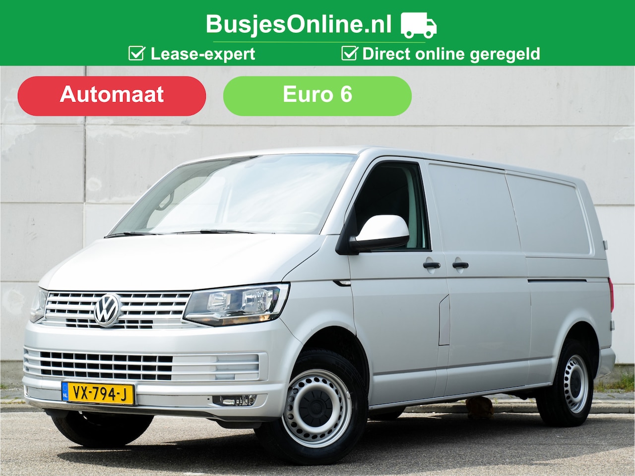 Volkswagen Transporter - 2.0 TDI 140pk ✅LEASE € 329,- pm Lang L2H1 DSG/Aut Highline (2x schuifdeur,navi,clima) - AutoWereld.nl