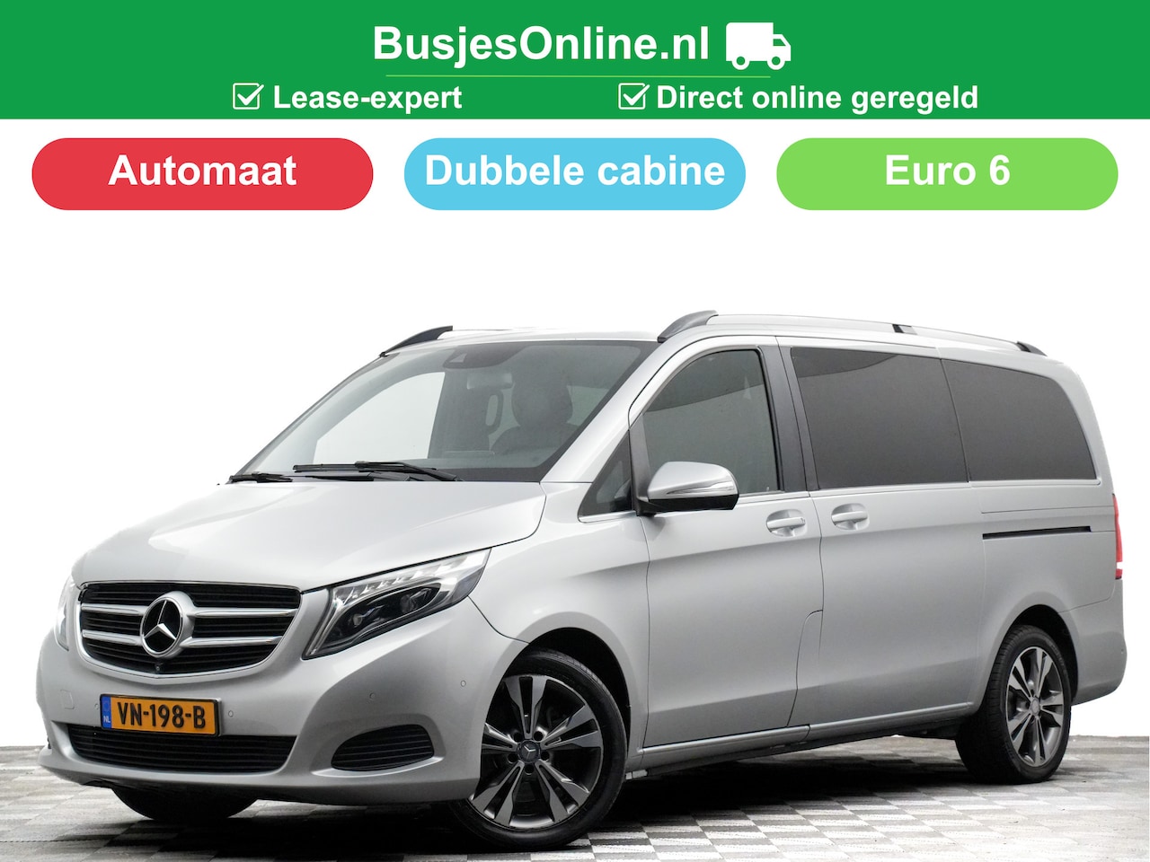 Mercedes-Benz V-klasse - 250 Lang Aut9 ✅LEASE € 599,- pm Dubbele cabine Avantgarde Edition (leer,lane-assist,LED,36 - AutoWereld.nl