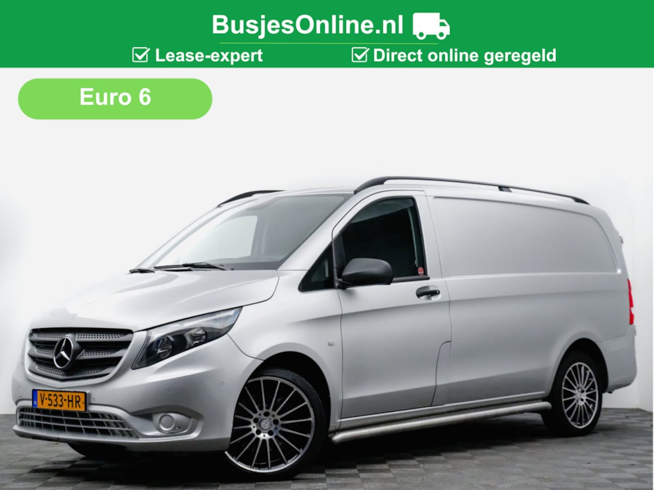 Mercedes-Benz Vito - 111 CDI Lang ✅LEASE € 299,- pm EURO 6 (3 persoons,navi,clima,cruise,sidebars,inbouw) - AutoWereld.nl