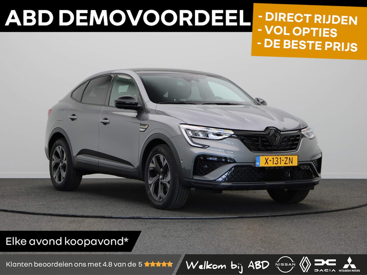 Renault Arkana - 1.6 E-Tech hybrid 145 E-Tech engineered | NL-auto | Panoramadak | Leder | Elektrisch verst - AutoWereld.nl