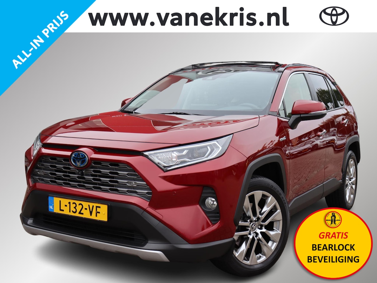 Toyota RAV4 - 2.5 Hybrid Executive 2.5 Hybrid Executive, Panodak, Leder, 360 Camera - AutoWereld.nl