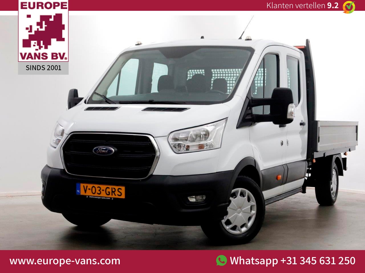 Ford Transit - 350 2.0 TDCI 130pk L3H1 D.C. Trend Open Laadbak Trekhaak 2800kg 11-2021 - AutoWereld.nl