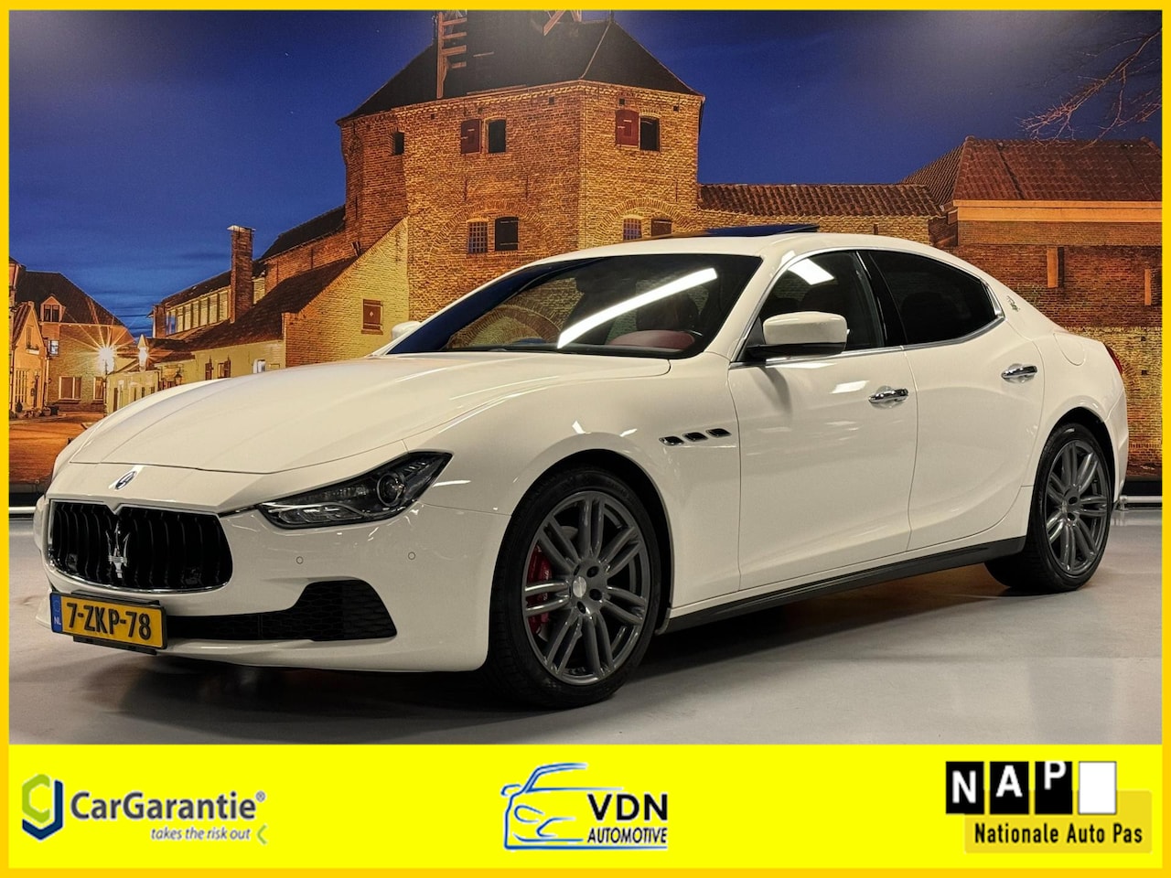 Maserati Ghibli - 3.0 V6 D Automaat Schuifdak Leer Camera - AutoWereld.nl