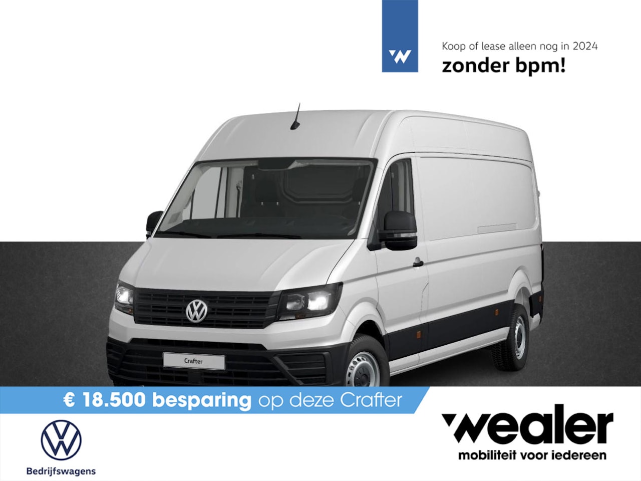 Volkswagen Crafter - Bedrijfswagens Trendline L4 2.0 TDI EU6 103 kW (140 pk) GVW 3.5T WB 4490 MM 6 versn. Hand - AutoWereld.nl