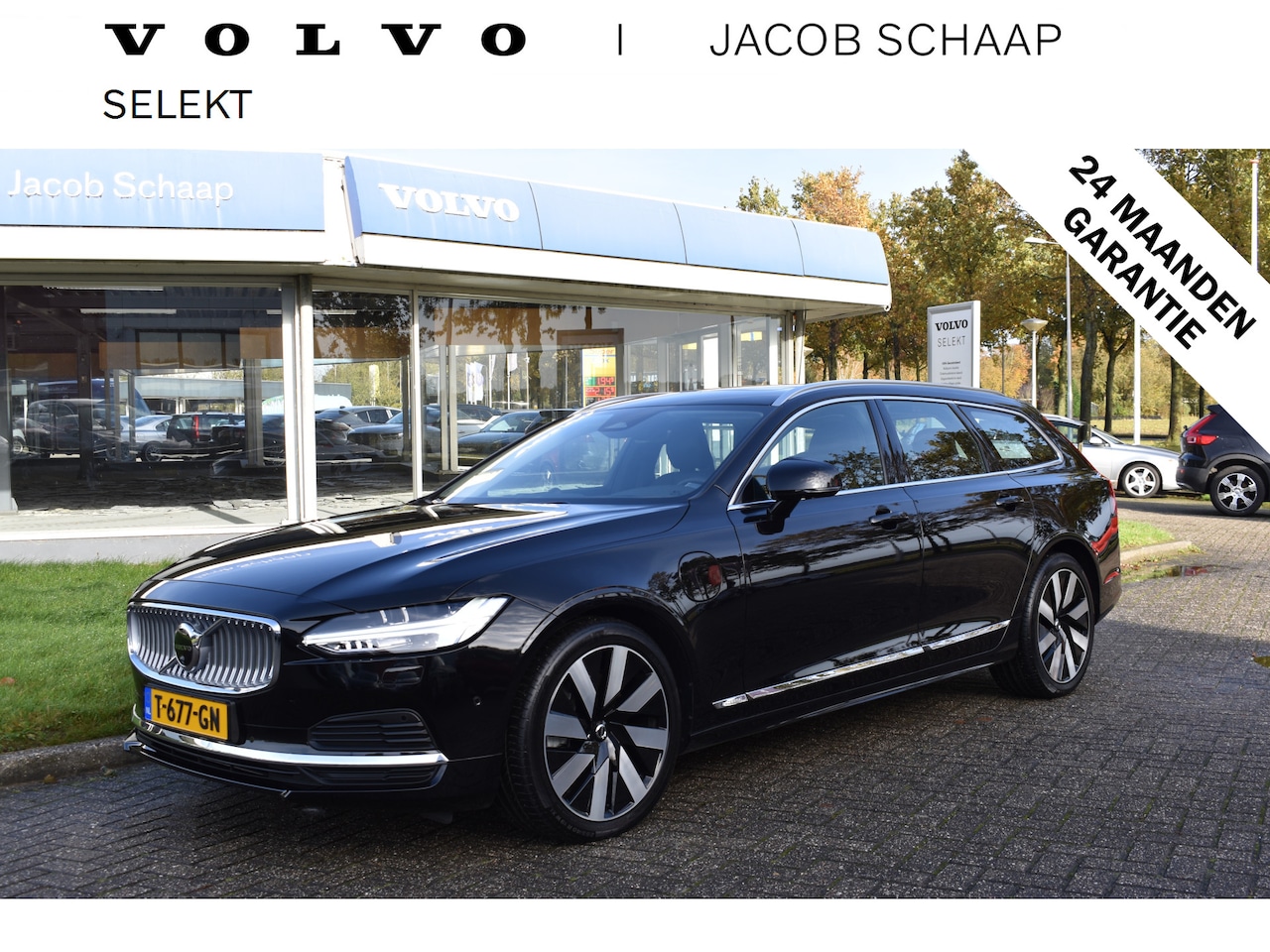 Volvo V90 - T6 350PK Long Range Automaat AWD Ultimate Bright | Massage | Luchtvering | Trekhaak | Stoe - AutoWereld.nl