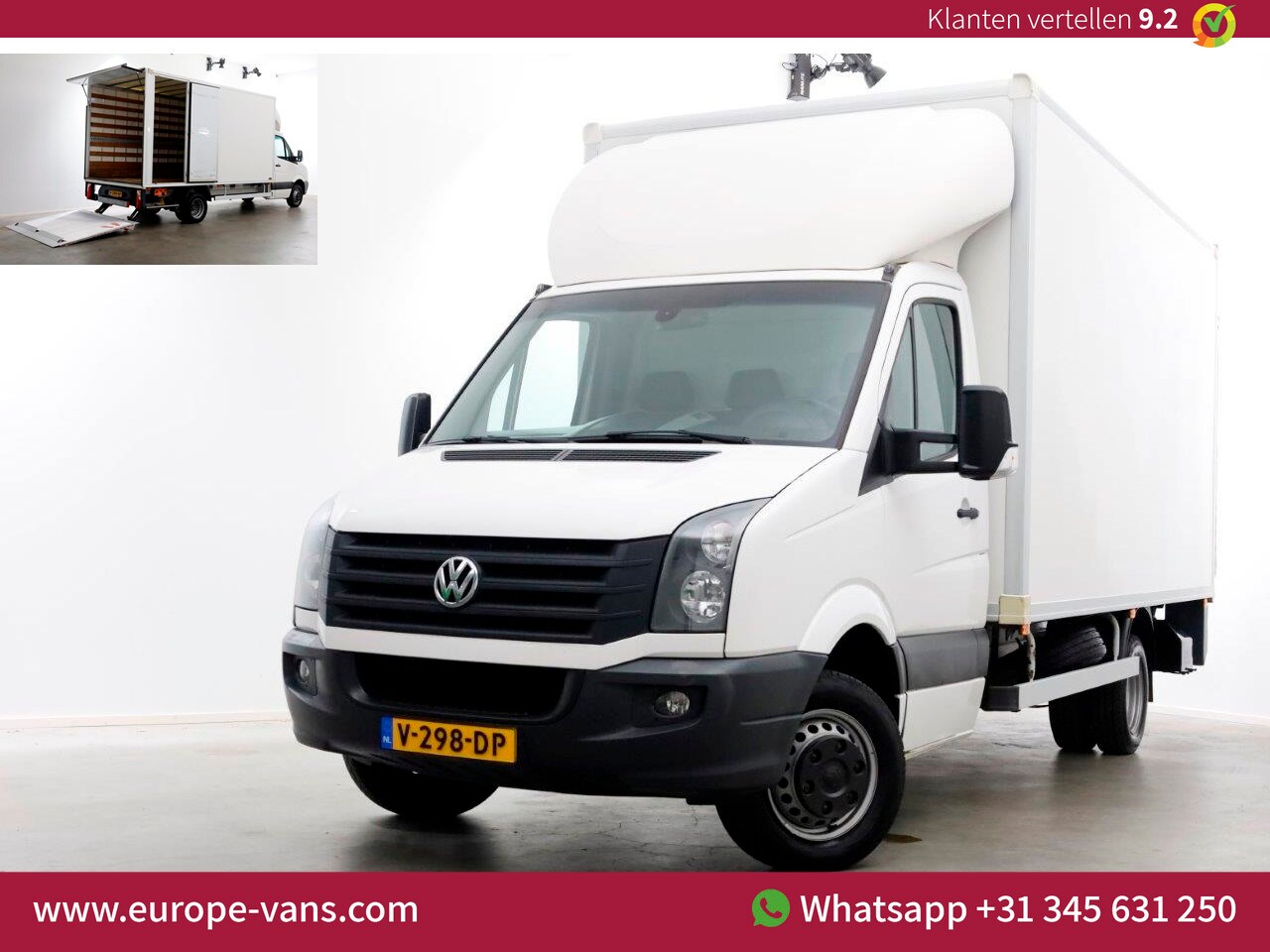 Volkswagen Crafter - 50 2.0 TDI 163pk E6 Bakwagen met laadklep 1000kg L445cm 01-2017 - AutoWereld.nl