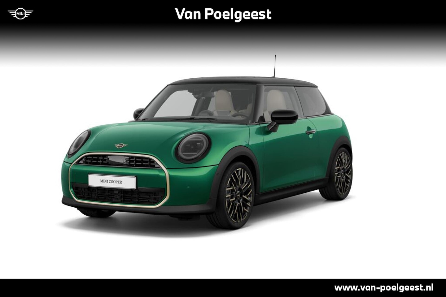 MINI Cooper - 3-deurs 1.5 Cooper C Favoured | Pakket M | Dak en spiegelkappen in Jetblack - AutoWereld.nl