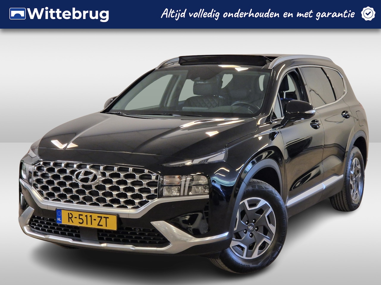 Hyundai Santa Fe - 1.6 T-GDI HEV Comfort Smart Ruime 7 zits familie auto!!! Full Hybride met Panorama dak!!!! - AutoWereld.nl