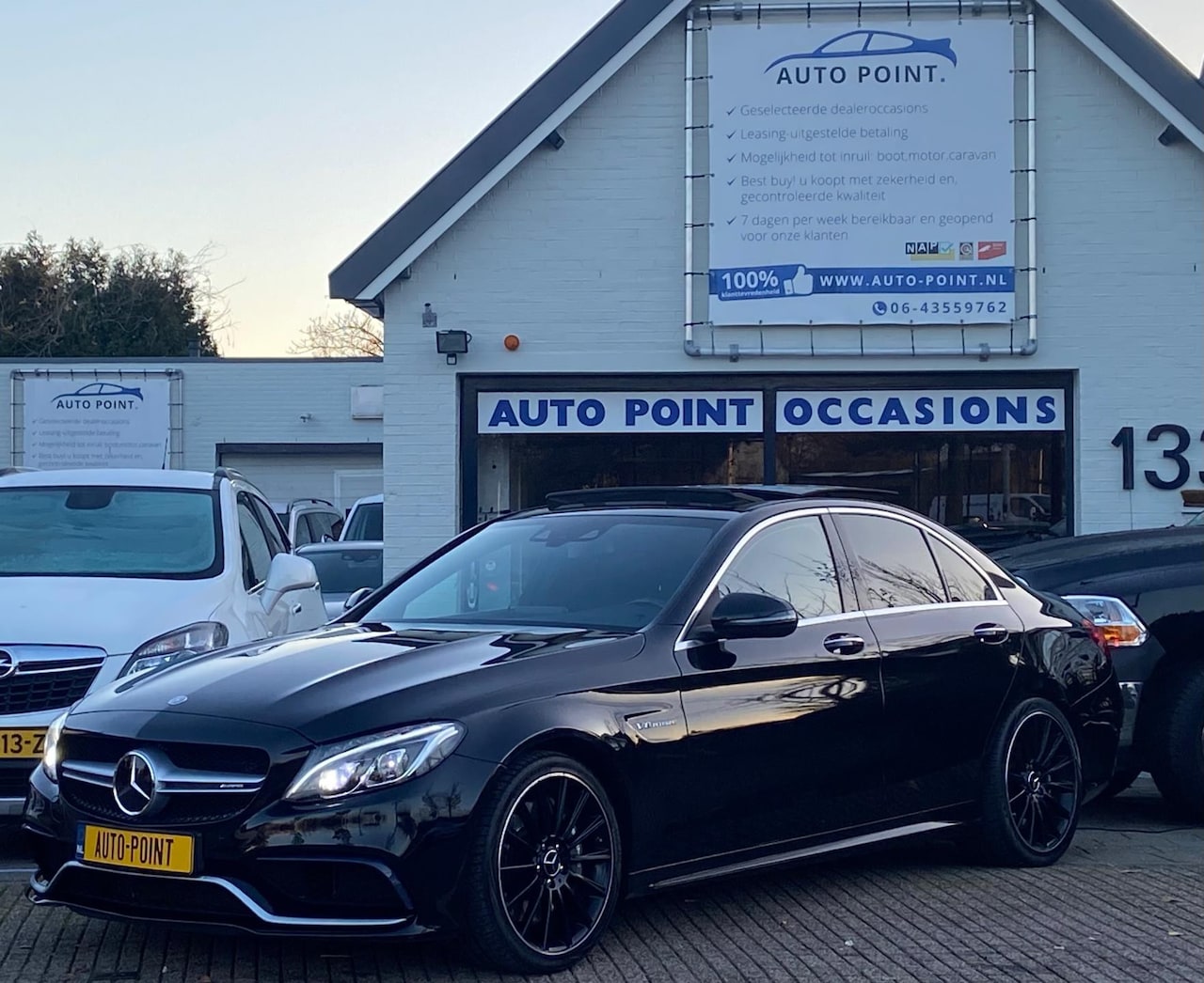 Mercedes-Benz C-klasse - 63 AMG V8 BITURBO PANO/HEADUP/BURMESTER/SFEER - AutoWereld.nl