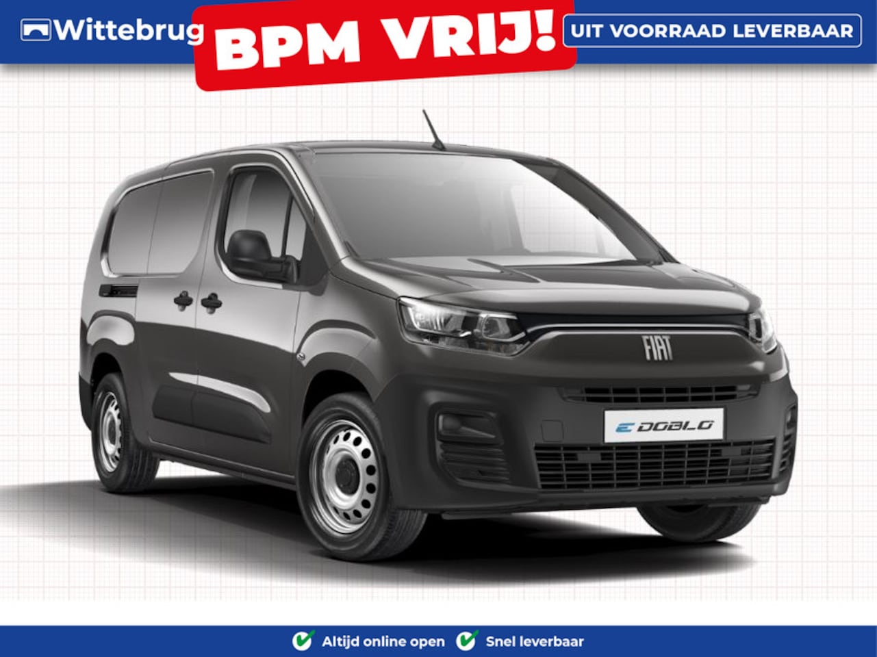 Fiat E-Doblo - 136 L2 50 kWh ! NAVIGATIE & WINTER PAKKET & PARKEERHULP ! - AutoWereld.nl