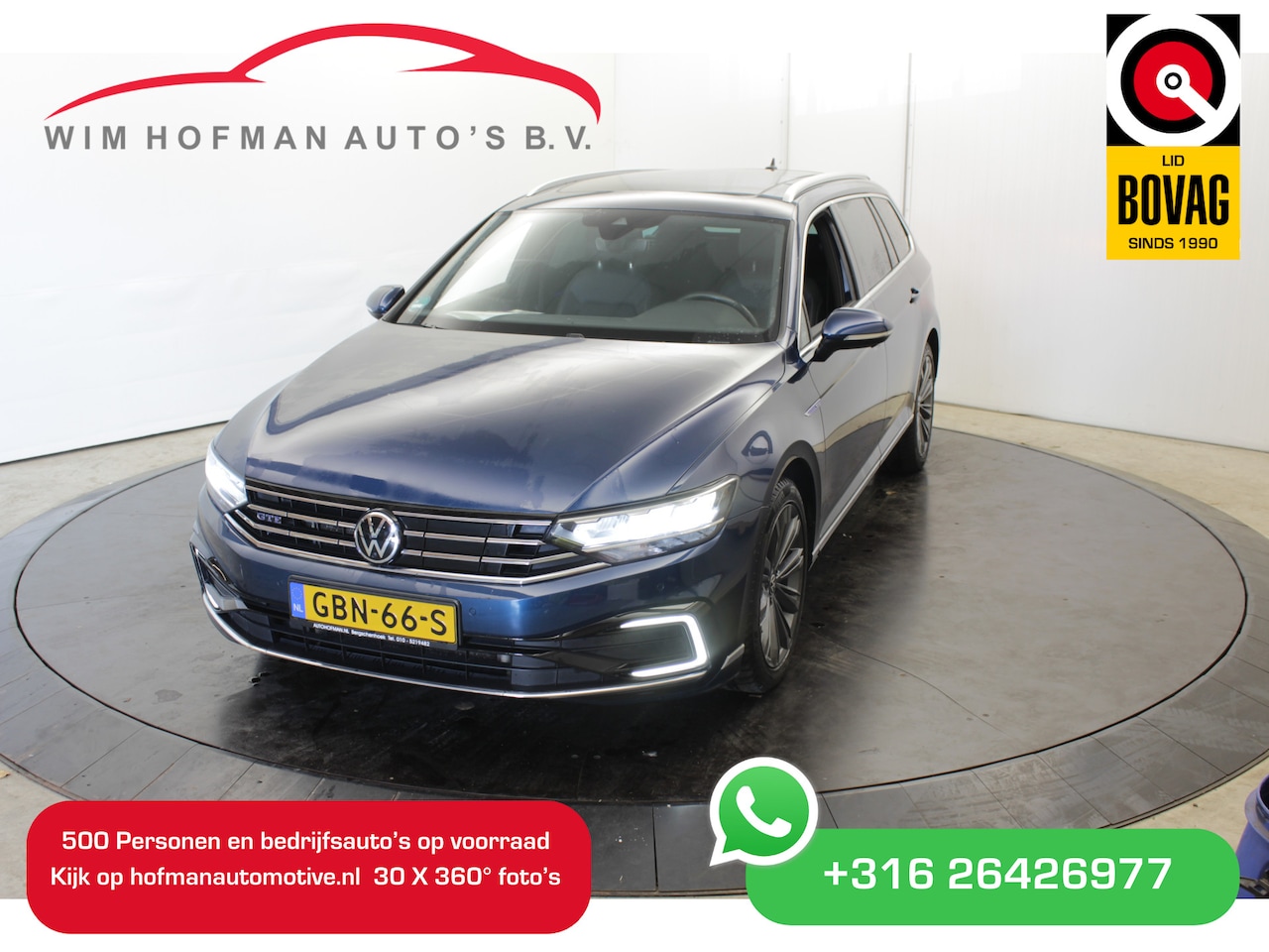 Volkswagen Passat Variant - GTE ZW Hemel Virtual Head-Up Disc pro Navi Trekh+aKlep 360º Pano Leer - AutoWereld.nl