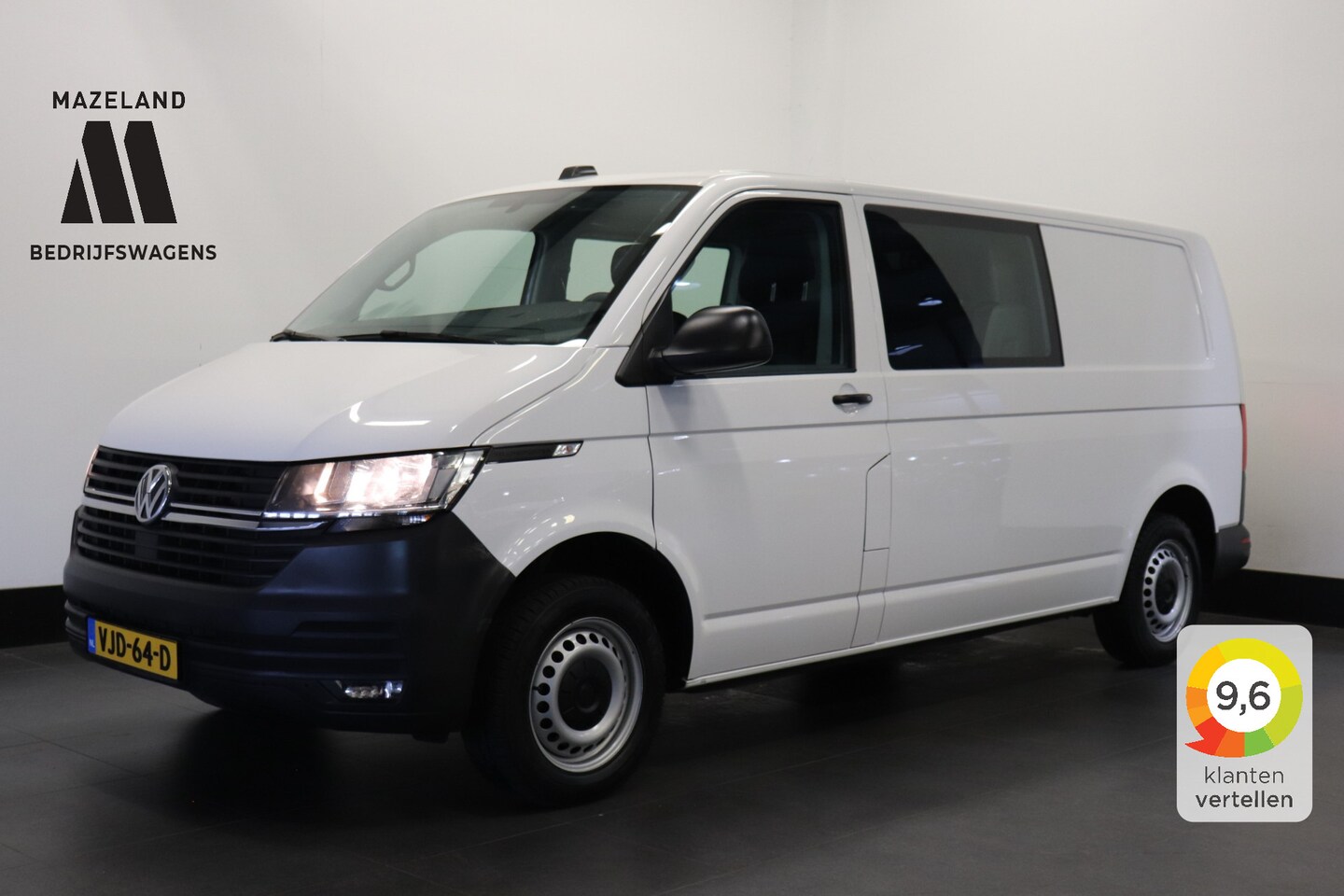 Volkswagen Transporter - 2.0 TDI L2 Dubbele Cabine EURO 6 - Airco - Navi - Cruise - € 19.900,- Excl. - AutoWereld.nl