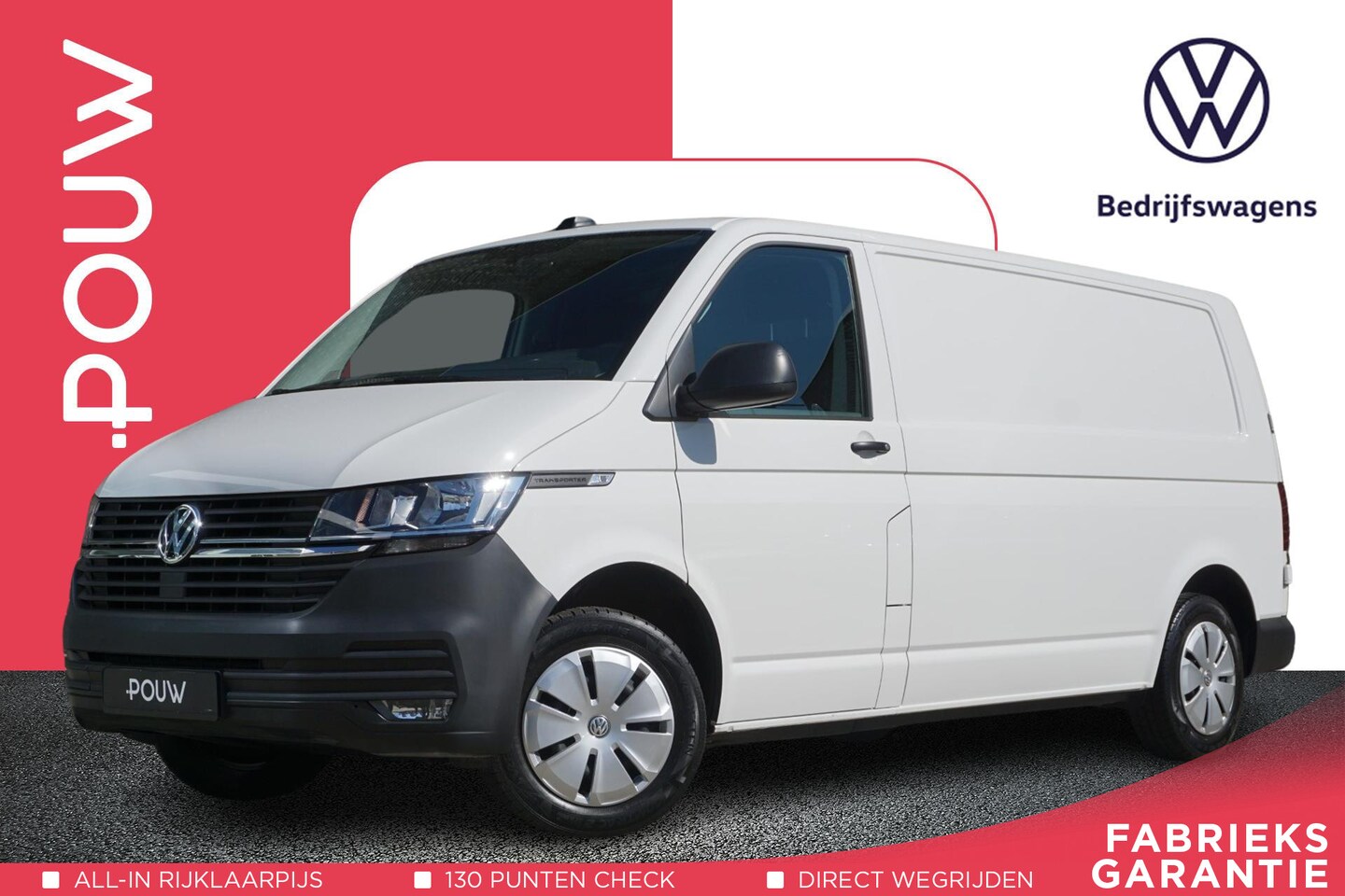 Volkswagen Transporter - 2.0 TDI 110pk L2H1 28 Comfortline | Trekhaak | App Connect Navigatie | Betonplex Vloer - AutoWereld.nl