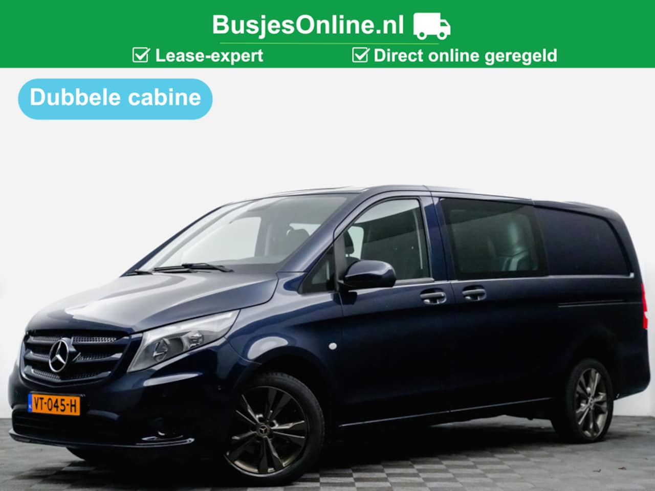 Mercedes-Benz Vito - AMG Line Lang ✅LEASE € 329,- pm DC 6p (leer,navi,camera,LED,pdc,2x schuifdeur) - AutoWereld.nl