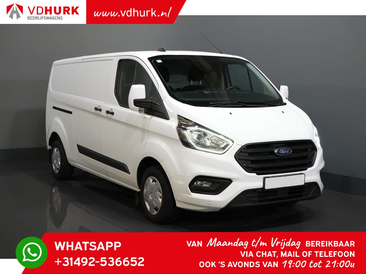 Ford Transit Custom - 300 2.0 TDCI 130 pk L2 2.8t Trekverm./ Voorruit verw./ Cruise/ PDC V+A/ DAB - AutoWereld.nl