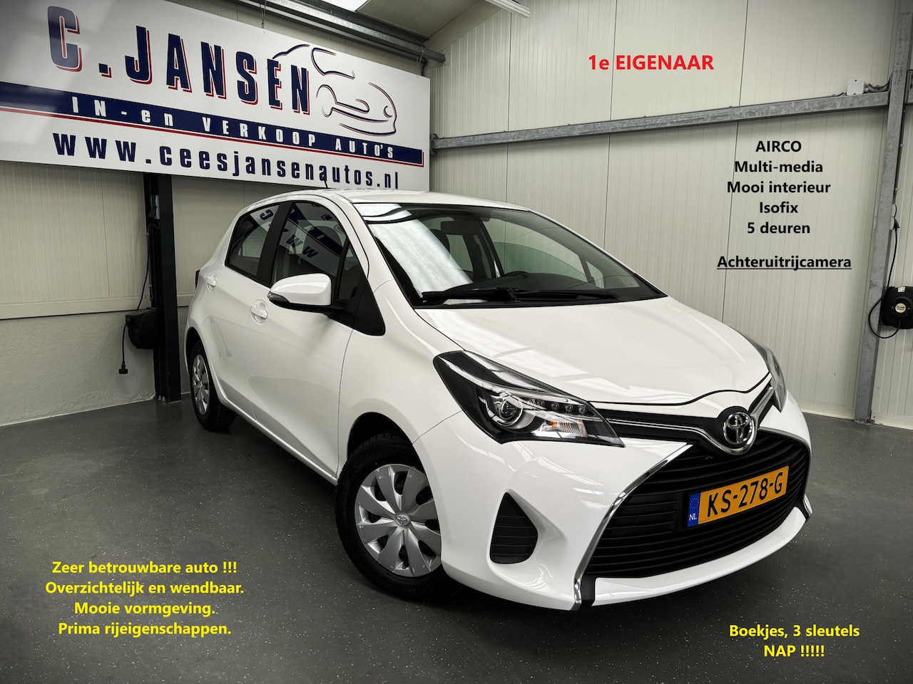 Toyota Yaris - 1.0 VVT-i Aspiration KEURIGE AUTO !! - AutoWereld.nl