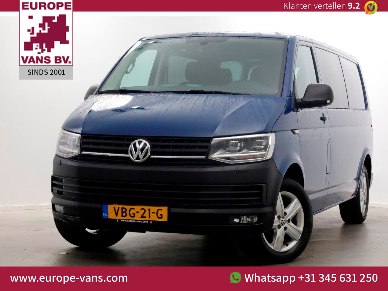 Volkswagen Transporter - T6 2.0 TDI 150pk E6 Lang D.C. LED/Leder/Navi 07-2019 - AutoWereld.nl