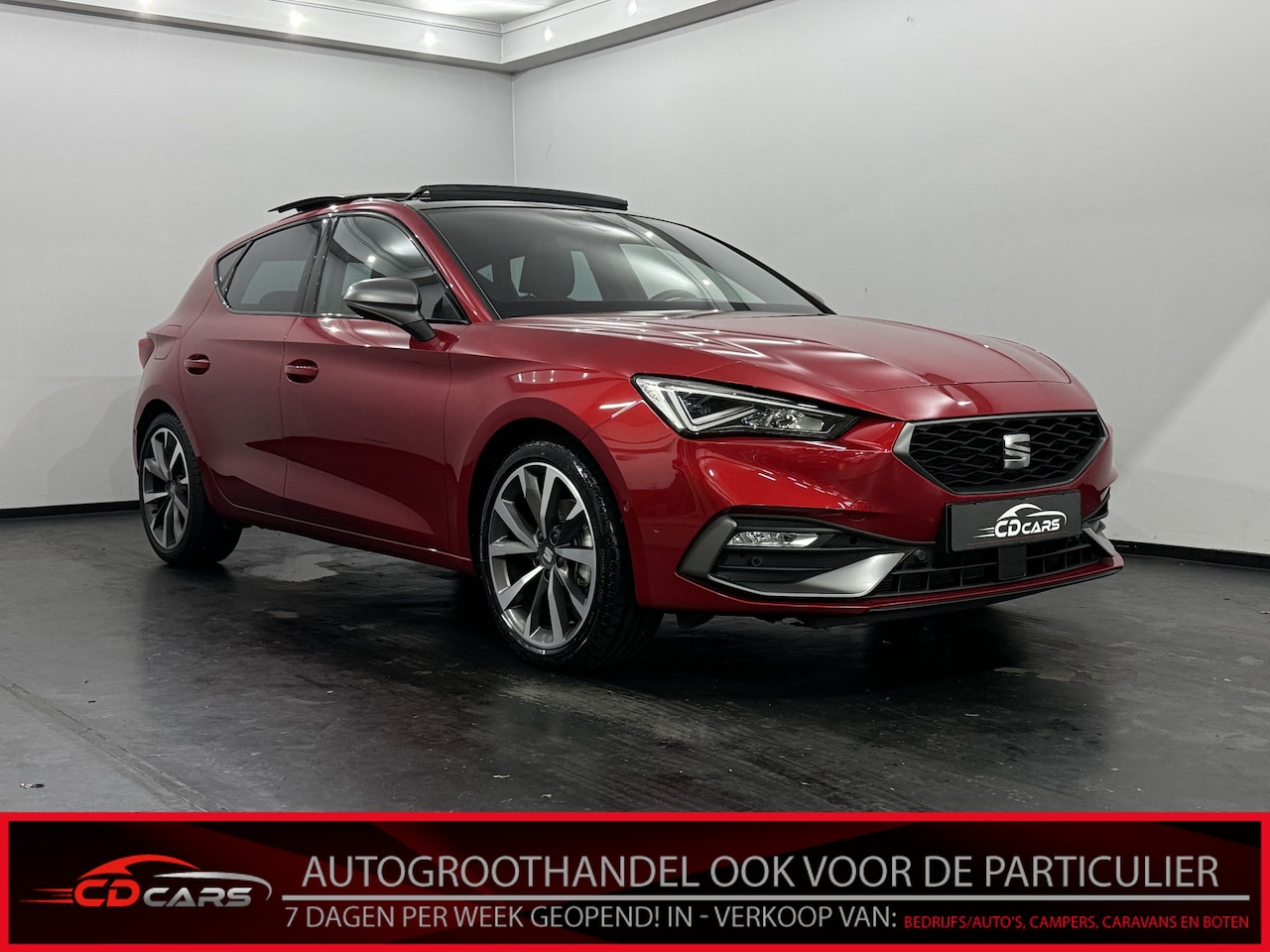 Seat Leon - 1.5 eTSI FR Business Intense Half leder, Pano, Camera, Navi, Sfeerverlichting, Keyless sta - AutoWereld.nl