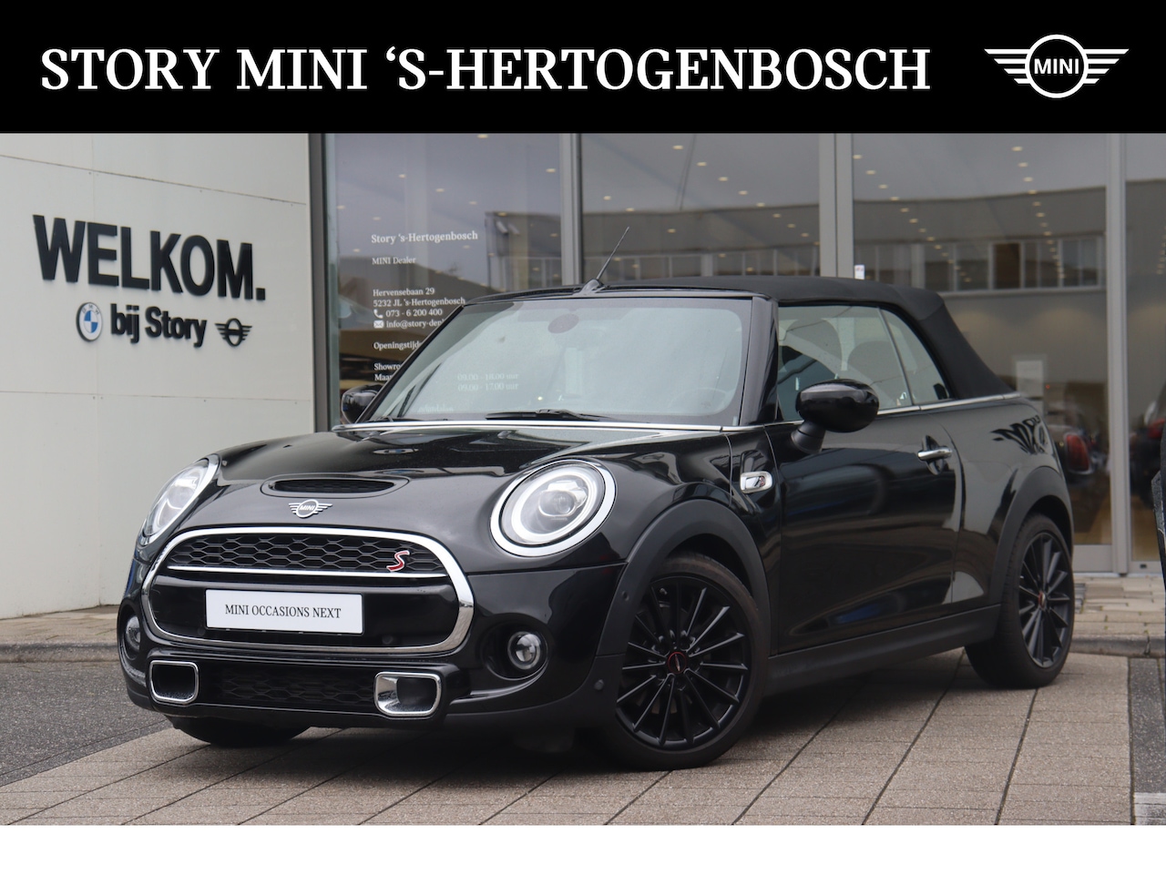 MINI Cabrio - Cooper S Chili Automaat / Sportstoelen / LED / Apple CarPlay / Comfort Access / Park Assis - AutoWereld.nl