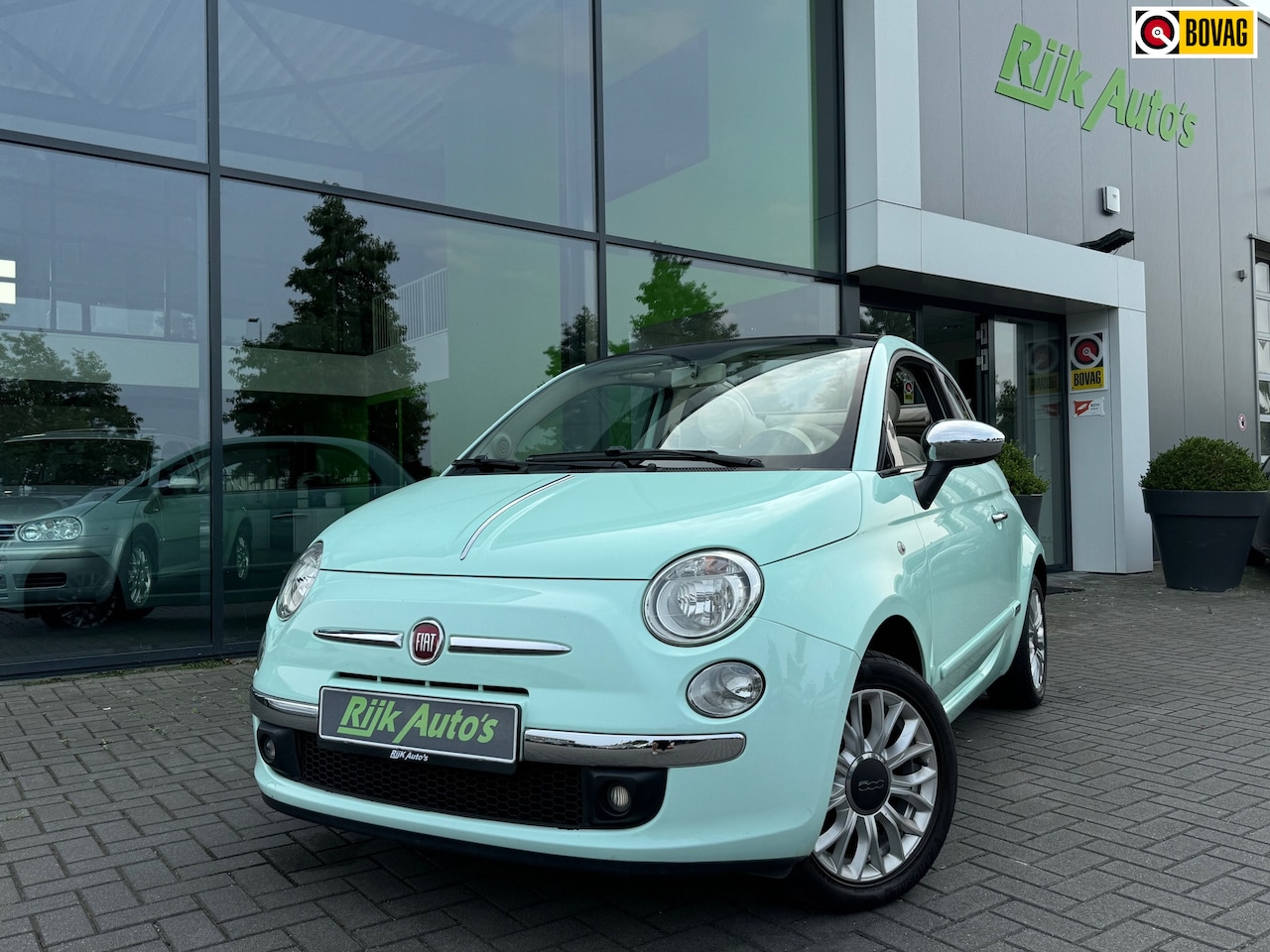 Fiat 500 C - 1.2 Lounge * PDC * Chroom pakket * Mintgroen - AutoWereld.nl