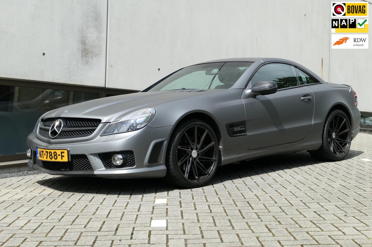 Mercedes-Benz SL-klasse Cabrio - 500 SL 63 AMG Panodak Mat Grijs Facelift V8 Youngtimer Uniek! - AutoWereld.nl