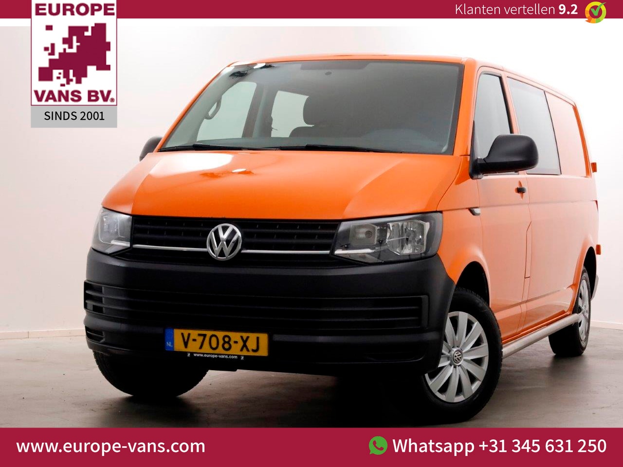 Volkswagen Transporter - T6 2.0 TDI 102pk E6 Lang D.C. Trendline Airco 03-2019 - AutoWereld.nl