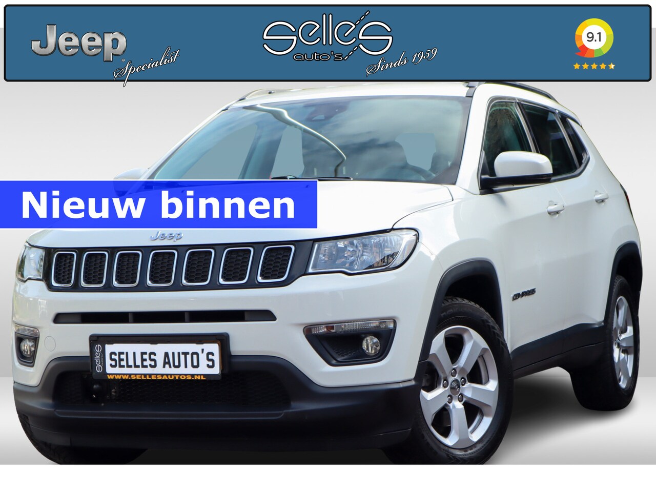 Jeep Compass - 1.4 MultiAir Longitude | Navigatie | Camera | Keyless | Half Lederen bekleding - AutoWereld.nl