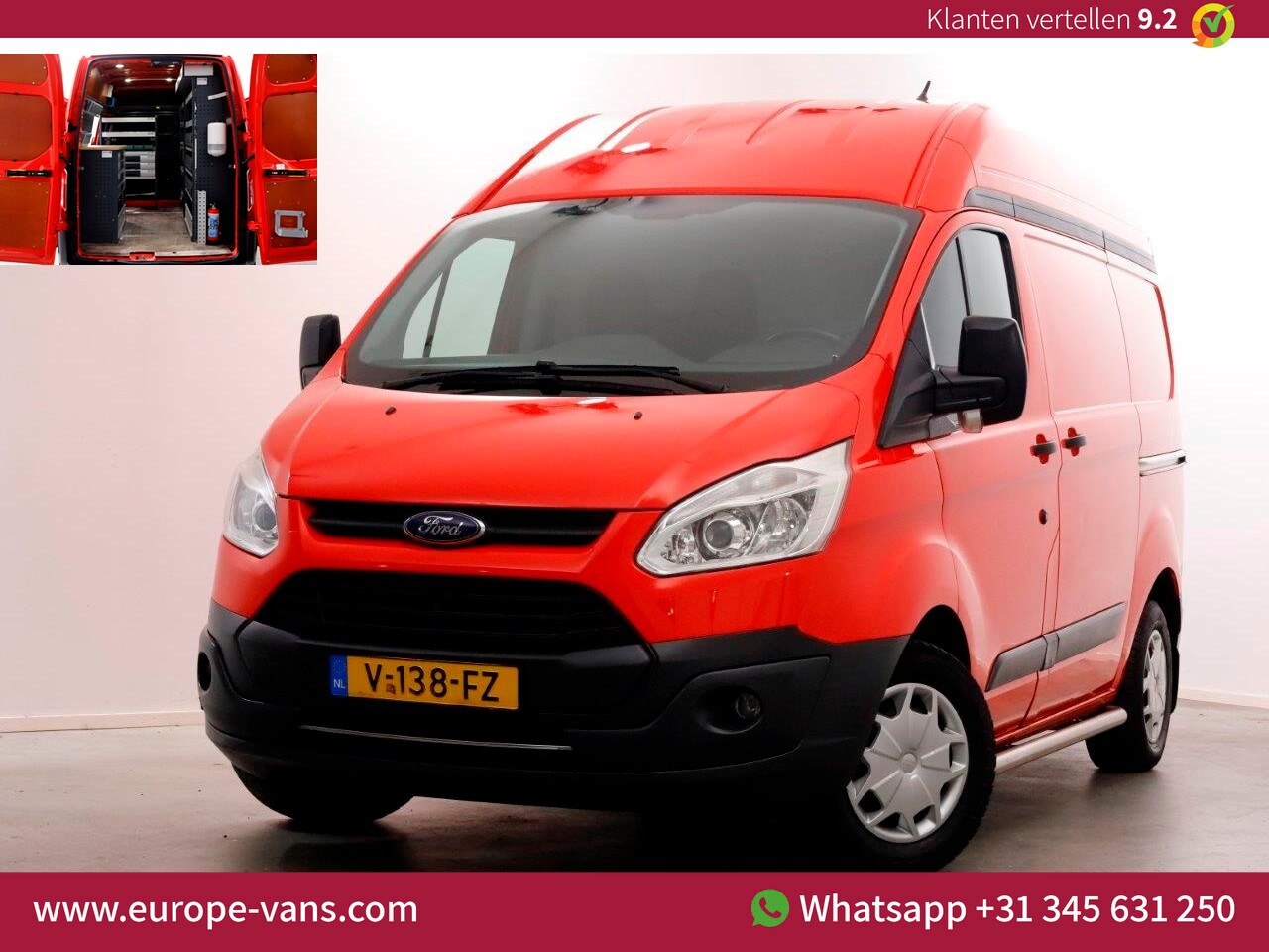 Ford Transit Custom - 2.0 TDCI 130pk E6 L1H2 Trend Airco/Inrichting/2x Schuifdeur 04-2017 - AutoWereld.nl